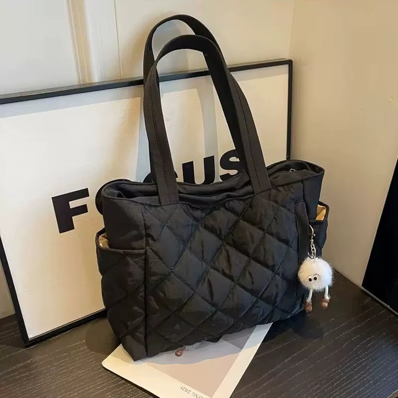 Large Quilted Cotton Tote and Shoulder Bag