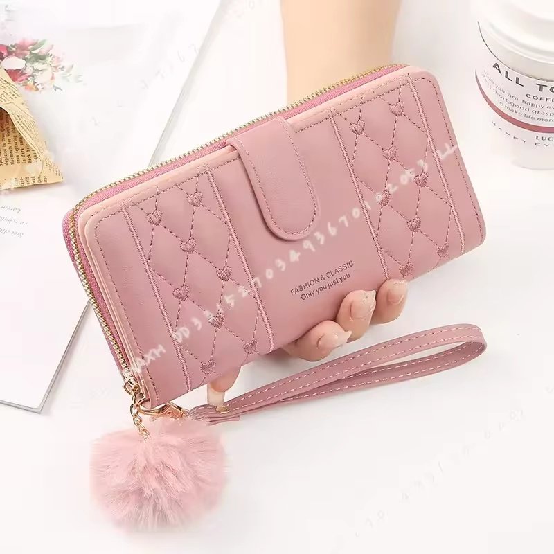 Women’s Large-Capacity PU Leather Wristlet Wallet