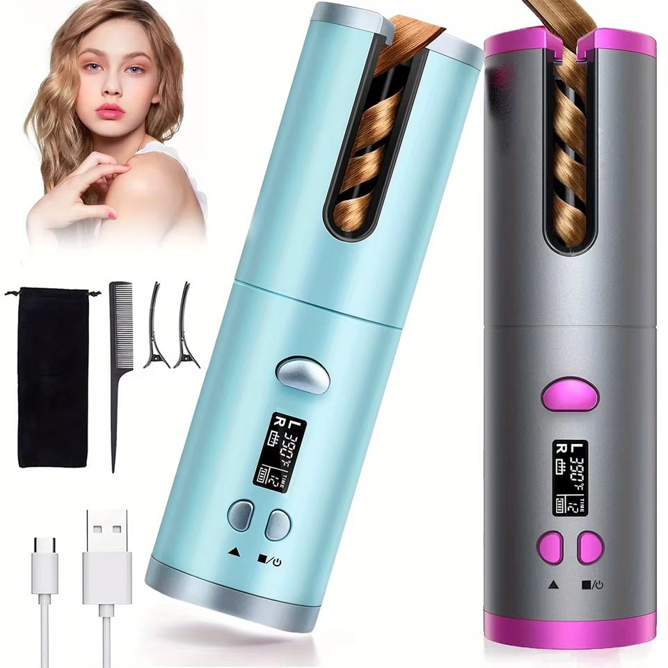 Cordless Automatic Rotating Curling Iron