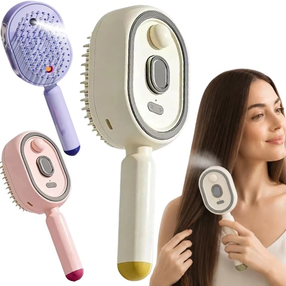 Electric Scalp Massager and Spray Hair Comb