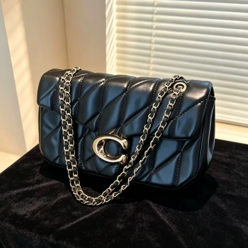 Quilted Chain Strap Shoulder and Crossbody Bag