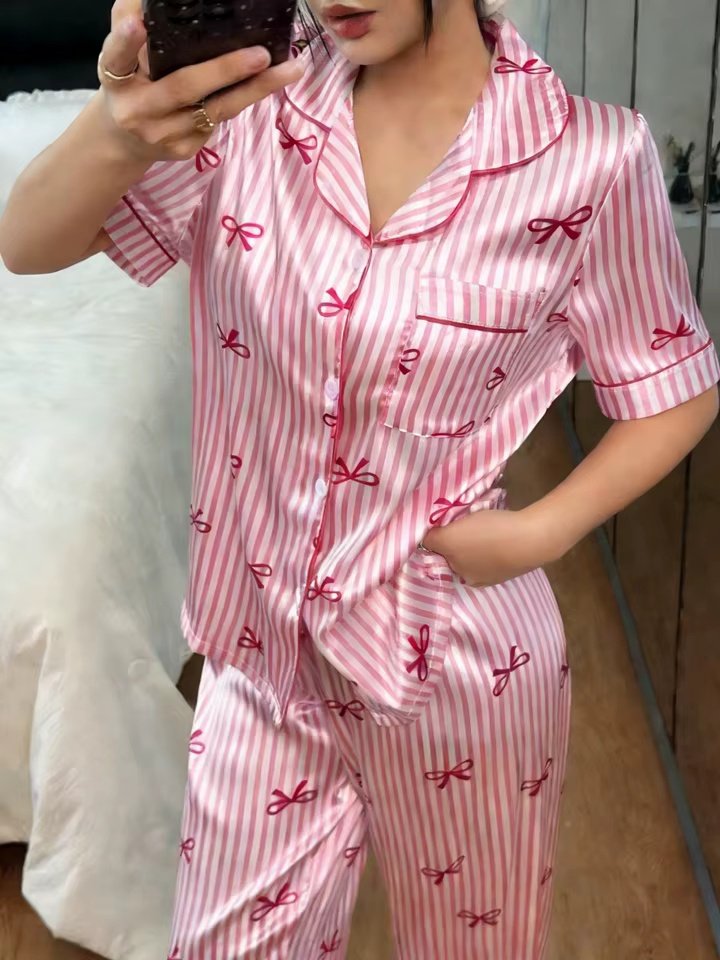 Women’s Satin Button-Down Pajama Set