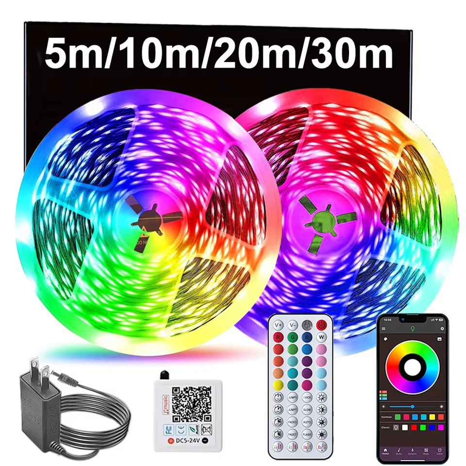 Music-Sync RGB LED Strip Lights with App and Remote